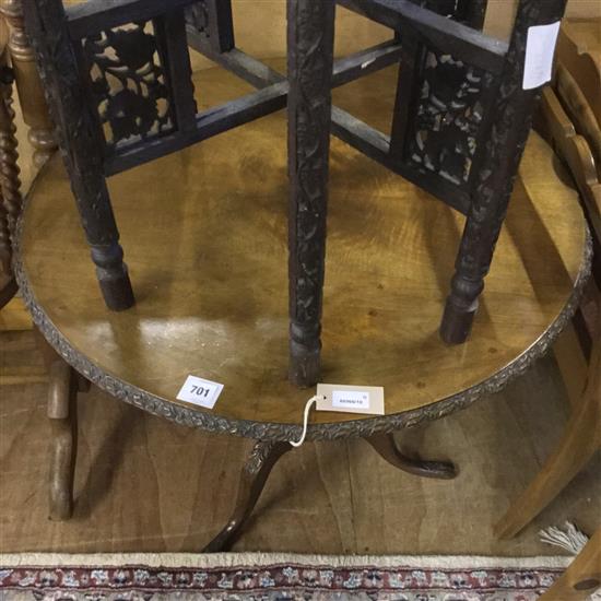 George III style mahogany circular tilt-top table(-)